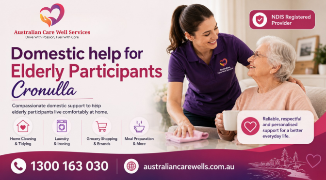What Tasks Are Included in Domestic Help for Elderly Participants?